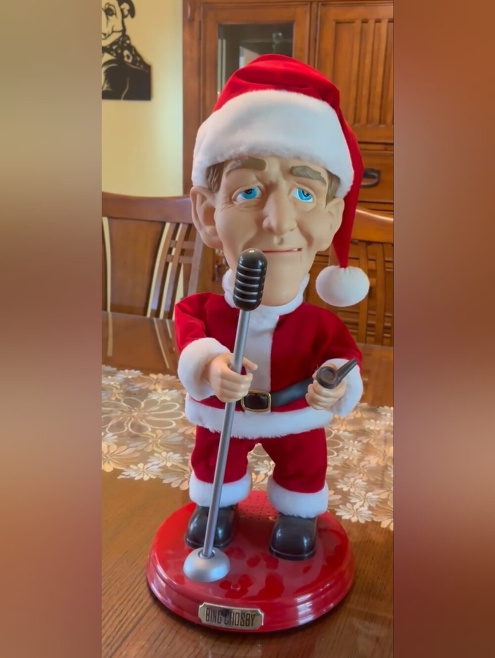 Gemmy Animated Bing Crosby Santa | Sings 3 Songs | Working